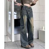 ウォッシュデニムカーゴパンツ レディース | SUNSHINE CLOSET | 詳細画像3 