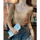 Uネックリブトップススクエアネックニット | SUNSHINE CLOSET | 詳細画像12