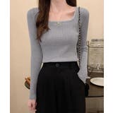 Uネックリブトップススクエアネックニット | SUNSHINE CLOSET | 詳細画像15