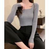 Uネックリブトップススクエアネックニット | SUNSHINE CLOSET | 詳細画像16