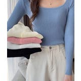 Uネックリブトップススクエアネックニット | SUNSHINE CLOSET | 詳細画像18