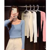 Uネックリブトップススクエアネックニット | SUNSHINE CLOSET | 詳細画像19