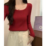 Uネックリブトップススクエアネックニット | SUNSHINE CLOSET | 詳細画像22