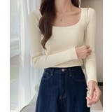 Uネックリブトップススクエアネックニット | SUNSHINE CLOSET | 詳細画像3