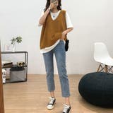 リブニットベスト レディース vネック | SUNSHINE CLOSET | 詳細画像12