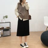 リブニットベスト レディース vネック | SUNSHINE CLOSET | 詳細画像7