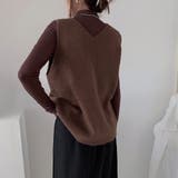 リブニットベスト レディース vネック | SUNSHINE CLOSET | 詳細画像9