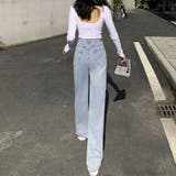 ハイウエスト デニム ワイドパンツ 韓国 | SUNSHINE CLOSET | 詳細画像5