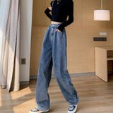 ハイウエスト デニム ワイドパンツ 韓国 | SUNSHINE CLOSET | 詳細画像7