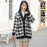 ニット カーディガン チェック柄 | SUNSHINE CLOSET | 詳細画像1 