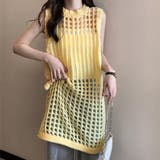メッシュサマーニットワンピース スリット | ANGELCLOSET | 詳細画像6
