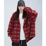 チェック柄フーデッドシャツレディース秋冬 | SUNSHINE CLOSET | 詳細画像11