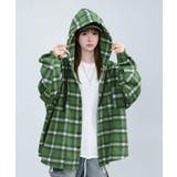 チェック柄フーデッドシャツレディース秋冬 | SUNSHINE CLOSET | 詳細画像14