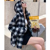 チェック柄フーデッドシャツレディース秋冬 | SUNSHINE CLOSET | 詳細画像19