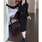 リブニットタイトワンピースウエストベルト | SUNSHINE CLOSET | 詳細画像17 