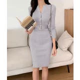 リブニットタイトワンピースウエストベルト | SUNSHINE CLOSET | 詳細画像2 