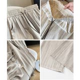 水墨風ワイドパンツ 薄手ドレープパンツ夏 | ANGELCLOSET | 詳細画像29