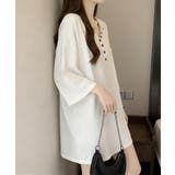 レディース オーバーサイズカットソー 体型カバーロングTシャツ | SUNSHINE CLOSET | 詳細画像14 