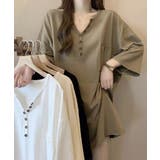レディース オーバーサイズカットソー 体型カバーロングTシャツ | SUNSHINE CLOSET | 詳細画像17 