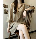 レディース オーバーサイズカットソー 体型カバーロングTシャツ | SUNSHINE CLOSET | 詳細画像18 