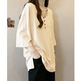 レディース オーバーサイズカットソー 体型カバーロングTシャツ | SUNSHINE CLOSET | 詳細画像2 