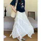 ティアードロングスカート白レーススカート | ANGELCLOSET | 詳細画像12