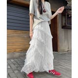 ティアードロングスカート白レーススカート | ANGELCLOSET | 詳細画像7