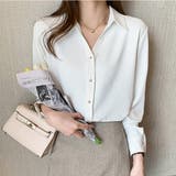 ホワイト | シャツブラウス 長袖 レディース | SUNSHINE CLOSET