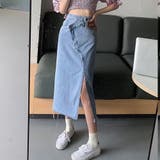 デニムスカート ウエストレイヤード風美脚 | SUNSHINE CLOSET | 詳細画像1 