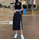 デニムスカート ウエストレイヤード風美脚 | SUNSHINE CLOSET | 詳細画像15 