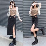 デニムスカート ウエストレイヤード風美脚 | SUNSHINE CLOSET | 詳細画像17 