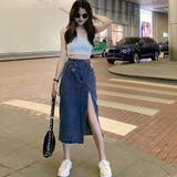 デニムスカート ウエストレイヤード風美脚 | SUNSHINE CLOSET | 詳細画像9 