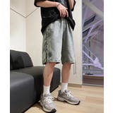 韓国風男女兼用ハーフパンツストリート ワイド短パン ルーズデニムショーツ膝丈Y2… | SUNSHINE CLOSET | 詳細画像11 