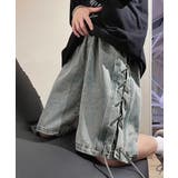 韓国風男女兼用ハーフパンツストリート ワイド短パン ルーズデニムショーツ膝丈Y2… | SUNSHINE CLOSET | 詳細画像7 