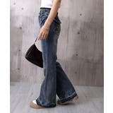 レトロ風ブーツカットデニム美脚脚長 ローライズベルボトム 足長見え | SUNSHINE CLOSET | 詳細画像14 