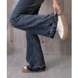 レトロ風ブーツカットデニム美脚脚長 ローライズベルボトム 足長見え | SUNSHINE CLOSET | 詳細画像15 