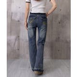 レトロ風ブーツカットデニム美脚脚長 ローライズベルボトム 足長見え | SUNSHINE CLOSET | 詳細画像16 