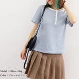 ヘンリーネック Tシャツ ボーダー柄半袖 | ANGELCLOSET | 詳細画像13