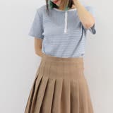 ヘンリーネック Tシャツ ボーダー柄半袖 | ANGELCLOSET | 詳細画像14