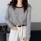 ボーダー柄tシャツ 長袖カットソー 春秋 | ANGELCLOSET | 詳細画像5