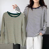 ボーダー柄tシャツ 長袖カットソー 春秋 | ANGELCLOSET | 詳細画像7