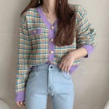 チェック柄 ニットカーディガン 春秋冬 | SUNSHINE CLOSET | 詳細画像12