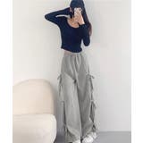スウェットパンツサイドリボンワイドパンツ | SUNSHINE CLOSET | 詳細画像3