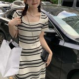 ワンピース ボーダー柄ニットワンピース | SUNSHINE CLOSET | 詳細画像15