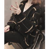 ニットカーディガン BIGチェック柄秋冬 | SUNSHINE CLOSET | 詳細画像1 