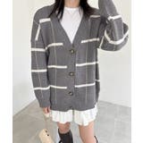 ニットカーディガン BIGチェック柄秋冬 | SUNSHINE CLOSET | 詳細画像15 