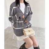 ニットカーディガン BIGチェック柄秋冬 | SUNSHINE CLOSET | 詳細画像16 
