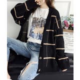 ニットカーディガン BIGチェック柄秋冬 | SUNSHINE CLOSET | 詳細画像2 