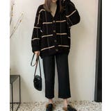 ニットカーディガン BIGチェック柄秋冬 | SUNSHINE CLOSET | 詳細画像4 