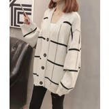 ニットカーディガン BIGチェック柄秋冬 | SUNSHINE CLOSET | 詳細画像5 